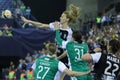 HANDBALL WOMEN EHF CHAMPIONS LEAGUE FINAL Ã¢â¬â GYORI AUDI ETO KC vs. CSM BUCURESTI Royalty Free Stock Photo